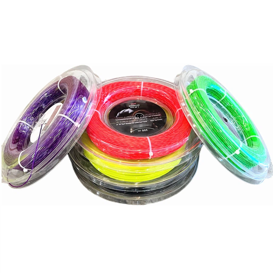 رشته راکت تنیس حرفه ای پلی استر 200 متری 1.30 میلی متری پیچ خورده